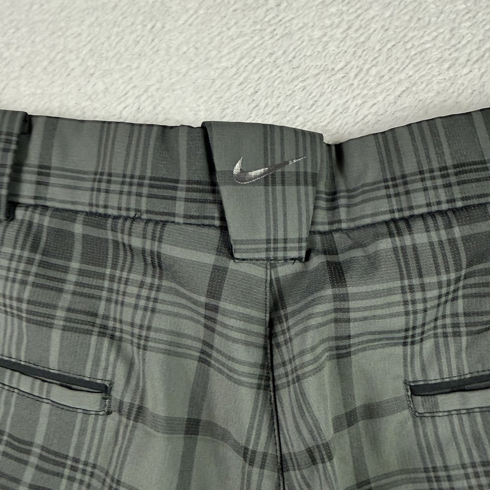 Nike Golf Tour Performance Shorts Mens 34x12 Gray Plaid Dri-Fit Tech Chino - Picture 5 of 9